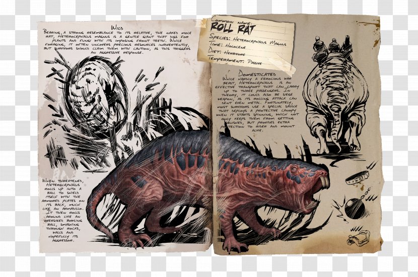 ARK: Survival Evolved Rat Dinosaur Tame Animal Doedicurus Clavicaudatus - Ark Transparent PNG