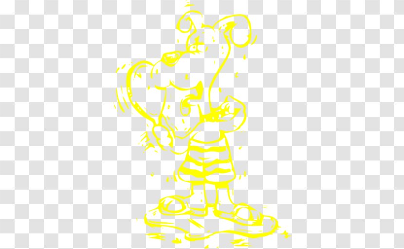 Line Art Clip - Area - Yellow Puppy Transparent PNG