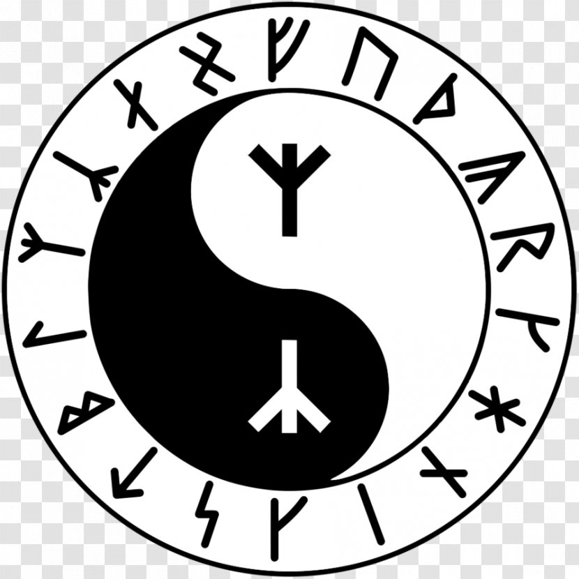 Armanen Runes Valknut Viking Elder Futhark - Black And White - Symbol Transparent PNG