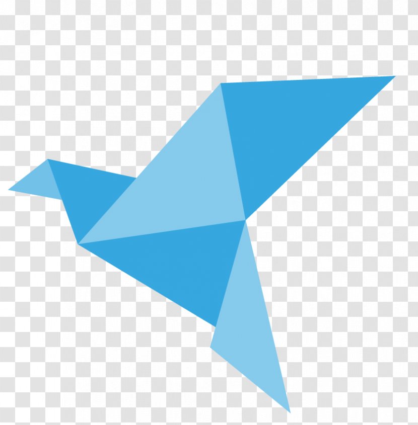 Crane Origami Orizuru Paper Bird - Blue - Mila Transparent PNG