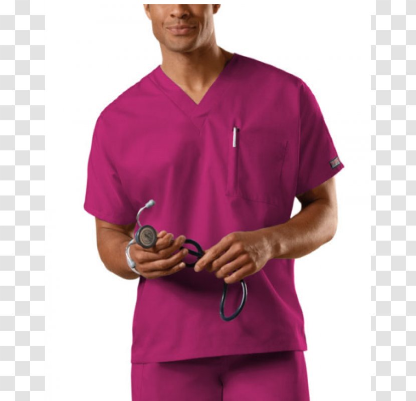 Gloria Kay Uniforms & Scrubs T-shirt Top Raspberry Transparent PNG