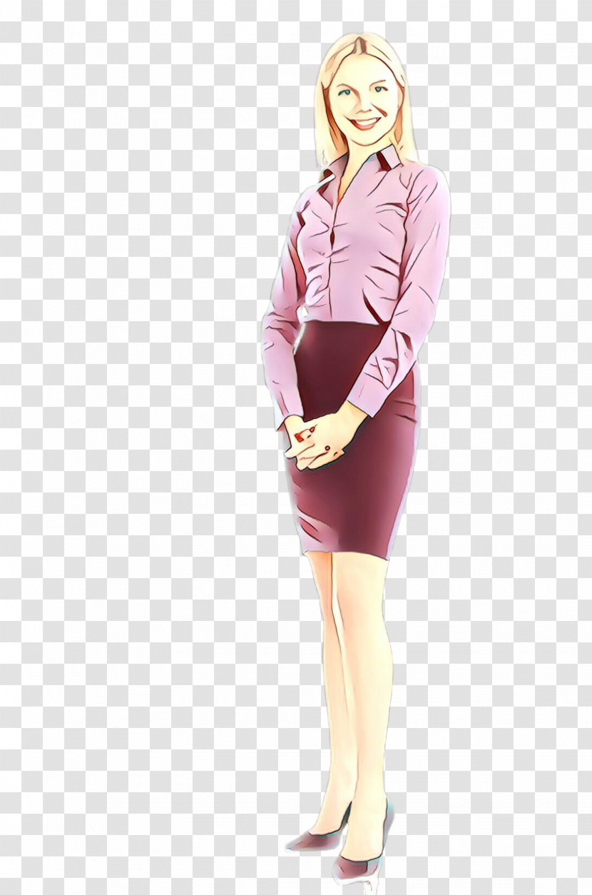 Clothing Standing Pink Shoulder Magenta Transparent PNG