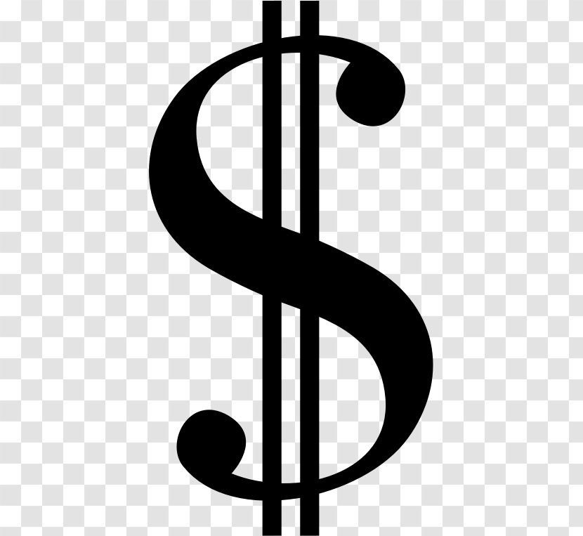Dollar Sign Currency Symbol Clip Art - Monochrome Photography Transparent PNG