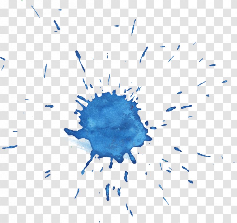 Blue Watercolor Painting Splash - Organism Transparent PNG