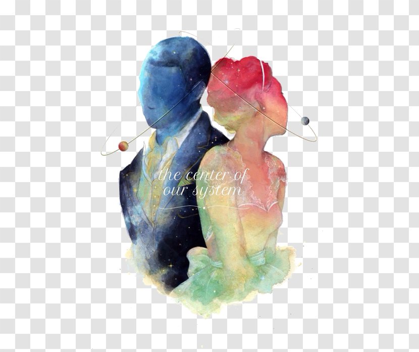 Watercolor Painting Couple Art Romance Film Transparent PNG