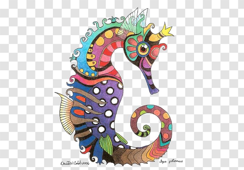 Seahorse Drawing Painting Art - Mythical Creature Transparent PNG