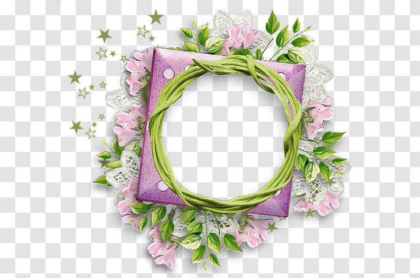 Flower Picture Frame Purple Clip Art - Floral Design - Round Photos Transparent PNG