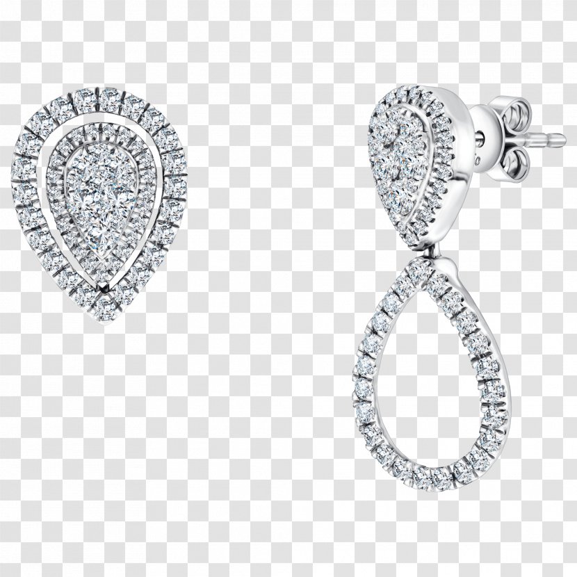 Earring Brilliant Diamond Carat Jewellery - Teardrop Ring Settings Transparent PNG