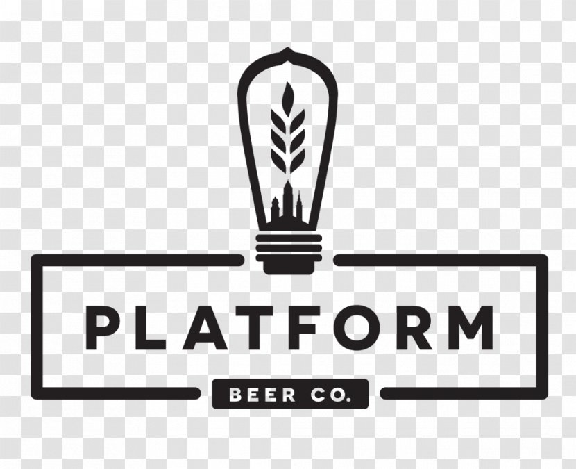 Platform Beer Co. Blue Moon Company Brewery - Black And White - Logo Transparent PNG