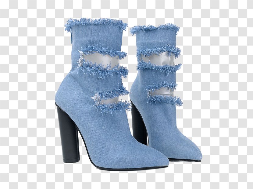 Boot High-heeled Footwear Shoe - Heel - Water Washed Short Boots Transparent PNG