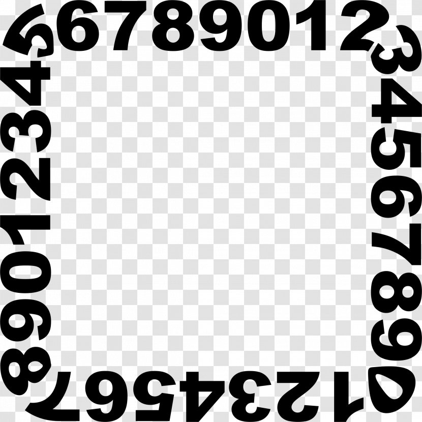 Number Numerical Digit Numeral System Whirlpool Clip Art - Counting - Abstract Border Transparent PNG