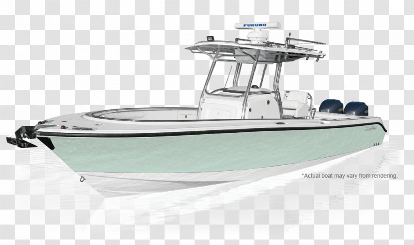 Center Console Motor Boats Fishing Vessel Watercraft - Boating - Sea Green Color Transparent PNG
