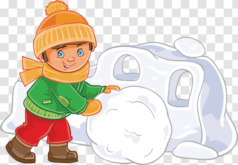Snow Fort Winter Clip Art - Snowman In Transparent PNG