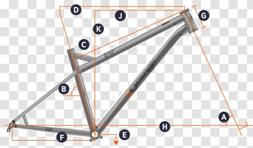 Bicycle Frames Orange Mountain Bikes Hardtail - Cycling Transparent PNG