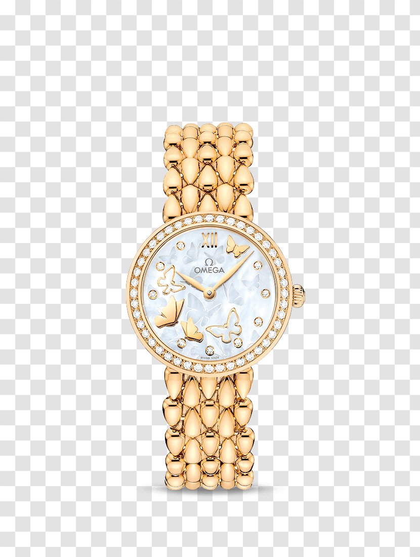 Omega SA Watch Jewellery Quartz Clock Colored Gold - Strap - Female Table Transparent PNG
