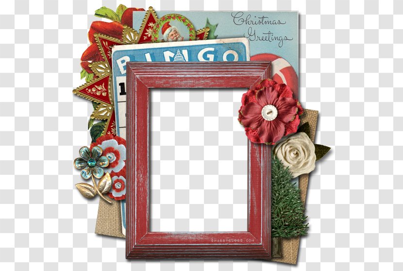 Paper Christmas Picture Frames Gift Handicraft - Shabby Transparent PNG