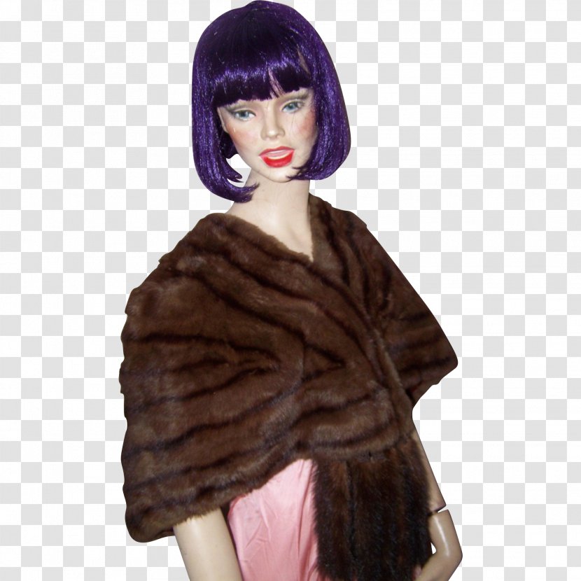 Fur Capulet Brown Hair Mink Fashion - Shawl Transparent PNG