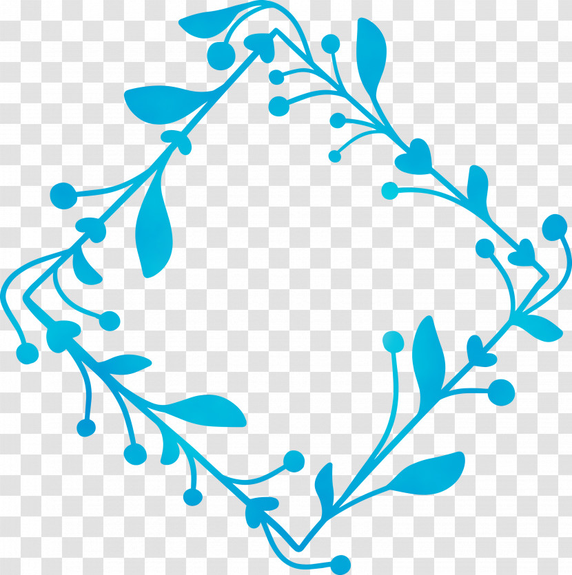 Aqua Turquoise Teal Branch Transparent PNG