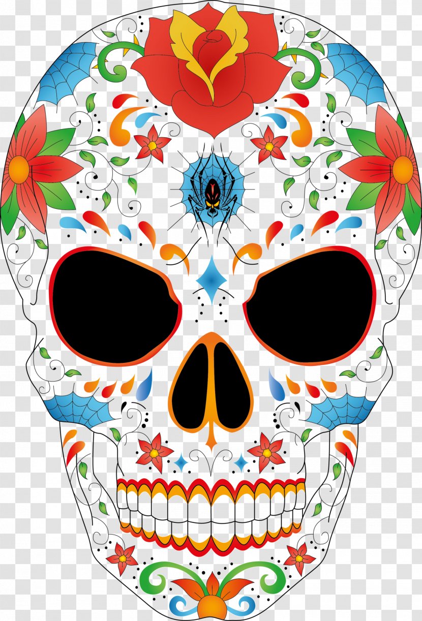 Calavera Skull Mexican Cuisine Clip Art - Candy Transparent PNG