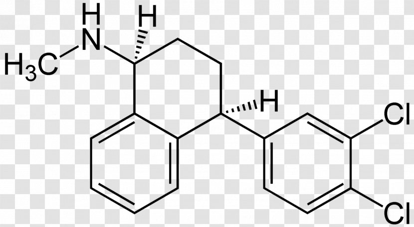 Sertraline Hydrochloride Chemistry Selective Serotonin Reuptake Inhibitor - Diagram - Formula 1 Transparent PNG