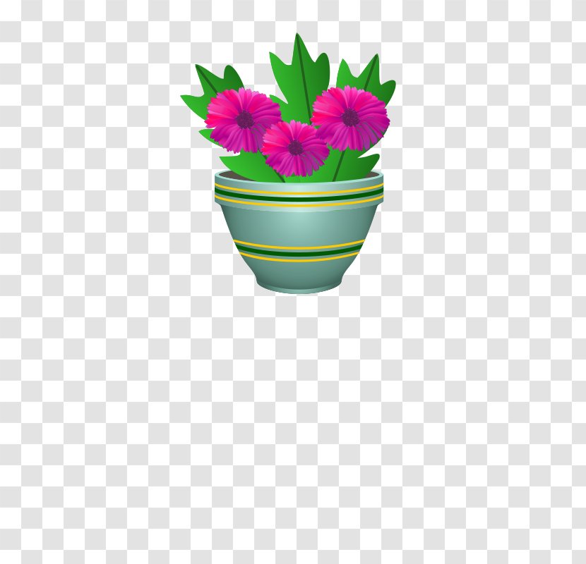 Flowerpot Clip Art - Hippie - Flower Pot Transparent PNG