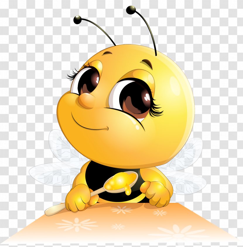 Honey Bee Cartoon - Meal Transparent PNG
