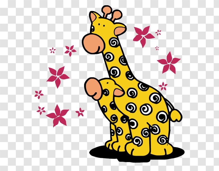 Northern Giraffe T-shirt Drawing Cartoon - Tshirt - Cute Transparent PNG