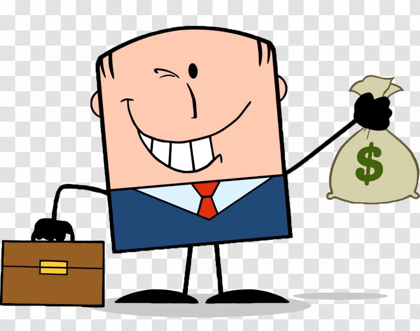 Businessperson Cartoon Black And White Clip Art - Photography - A Businessman Who Takes Pocket Transparent PNG