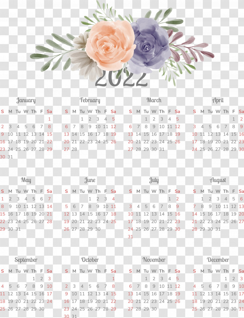 Calendar Font Flower 2011 Transparent PNG