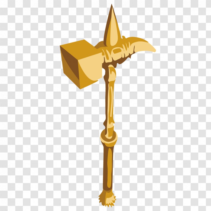 Hammer Tool - Symbol - Golden Transparent PNG