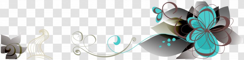 Blue - Brand - Floral Banner Vector Transparent PNG