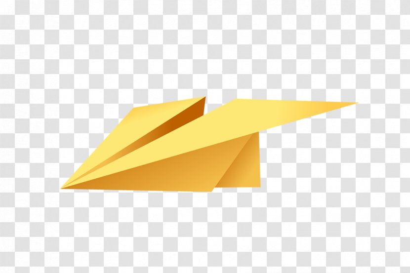 Paper Plane Origami - Orange - Airplane Transparent PNG