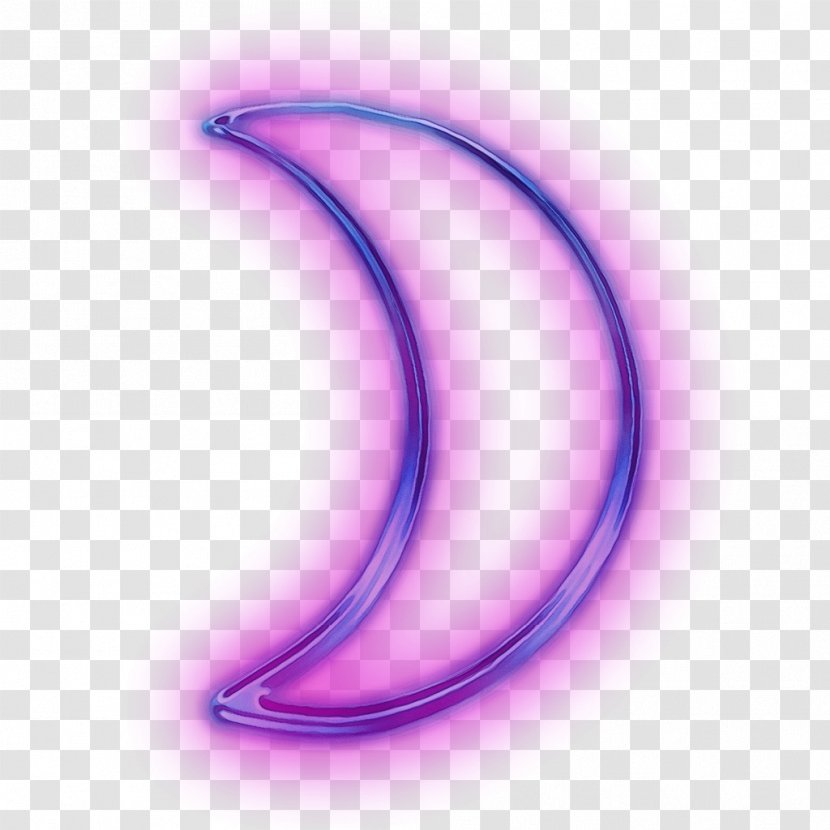 Violet Purple Font Symbol Crescent - Wet Ink Transparent PNG