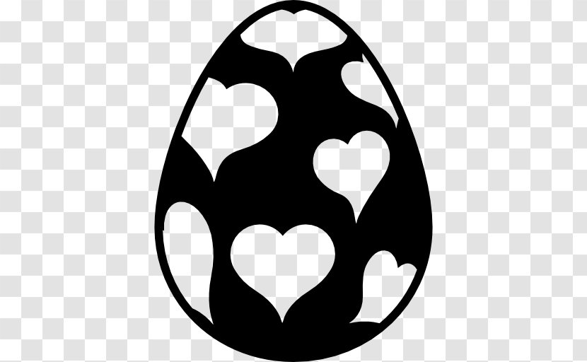 Easter Egg Bunny Clip Art - Black - Icon Transparent PNG