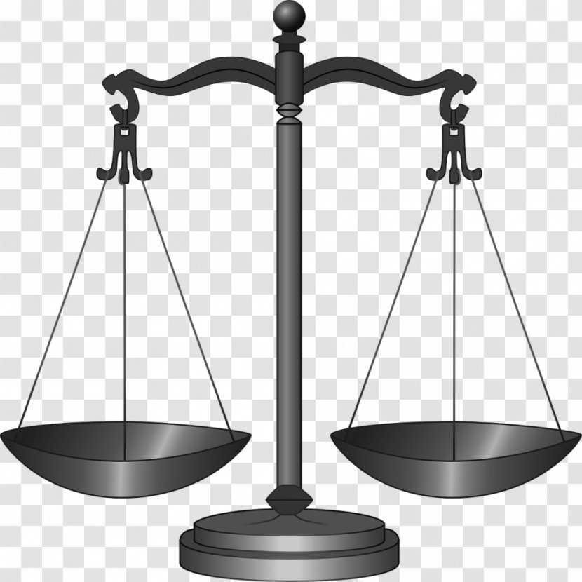 Clip Art Measuring Scales Law Judge Openclipart - Black And White Transparent PNG