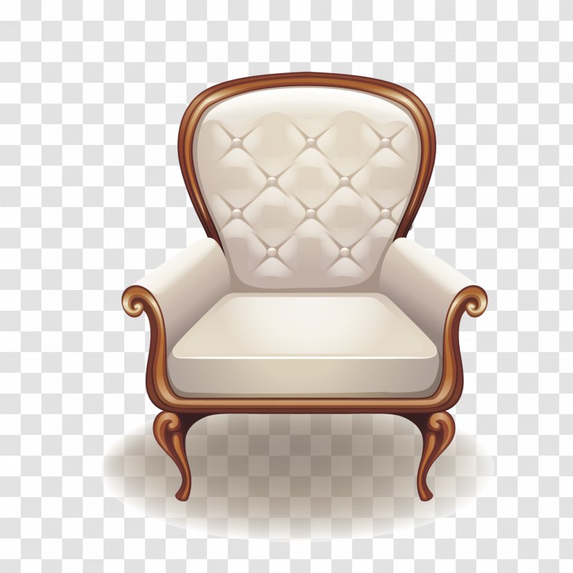 Table Couch Furniture Clip Art - Living Room - Vector European Style Sofa Transparent PNG