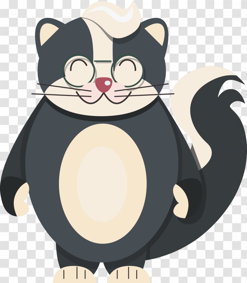 Cat Kitten Dog Whiskers - Small To Medium Sized Cats - Vector Skunk Transparent PNG