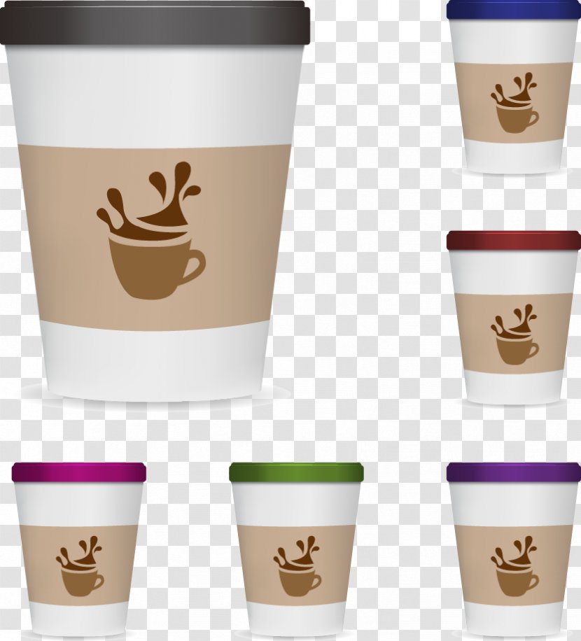 Coffee Cup - Paper - Vector Transparent PNG