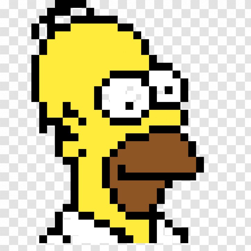 Minecraft Homer Simpson Maggie Marge Bart - Pixel Art Transparent PNG