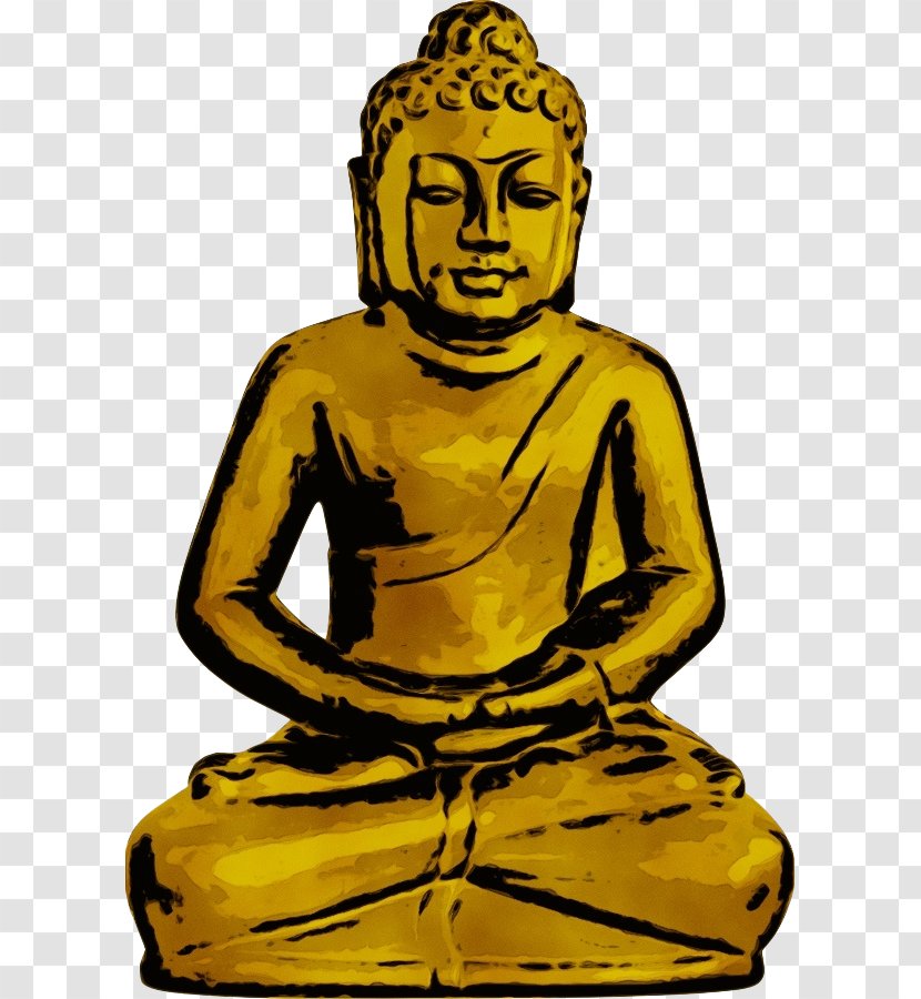 Buddha Cartoon - Wet Ink - Sculpture Art Transparent PNG