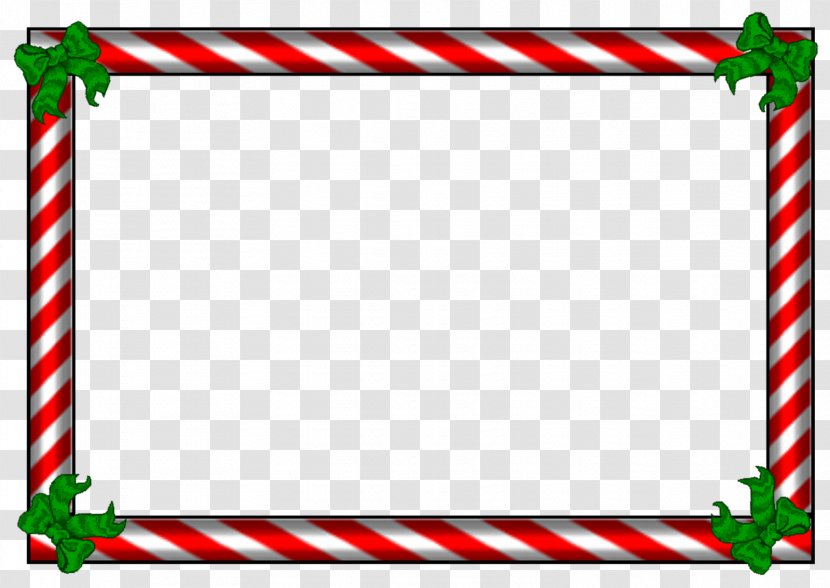 Candy Cane Borders And Frames Christmas Picture Clip Art - Arte Em Papel De Arroz - Border Transparent PNG