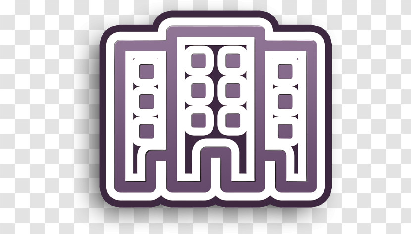 POI Buildings Outline Icon Buildings Icon Three Buildings Icon Transparent PNG