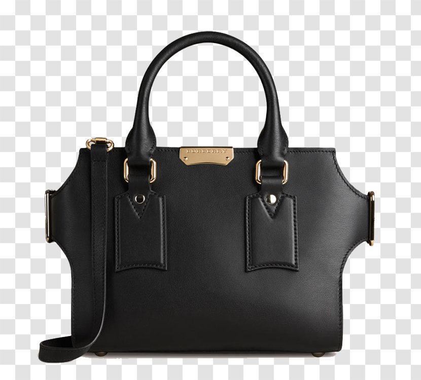 Burberry Tote Bag Handbag Leather Watch - White - Black Alien BURBERRY Handbags Transparent PNG