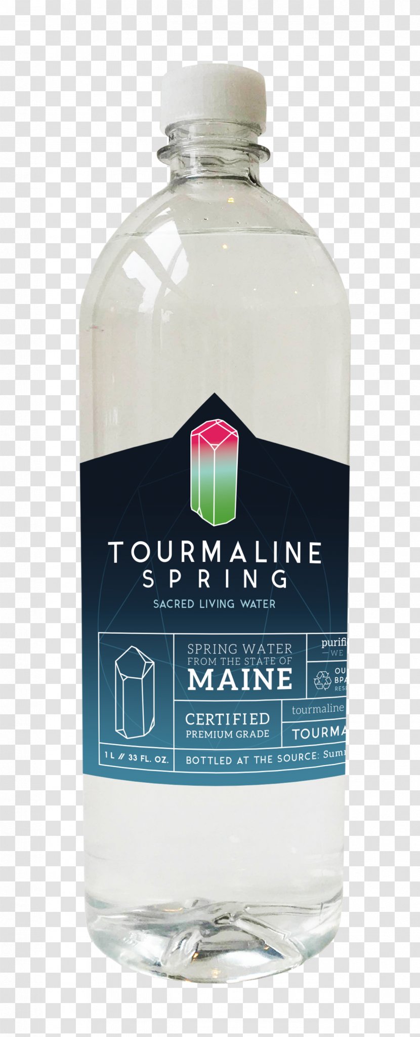 Distilled Water Bottles Carbonated Bottled - Tourmaline - Mineral Brands In Usa Transparent PNG