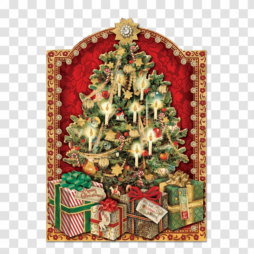 Christmas Ornament Card Tree Decoration - Greeting - Dimensional Cards Transparent PNG