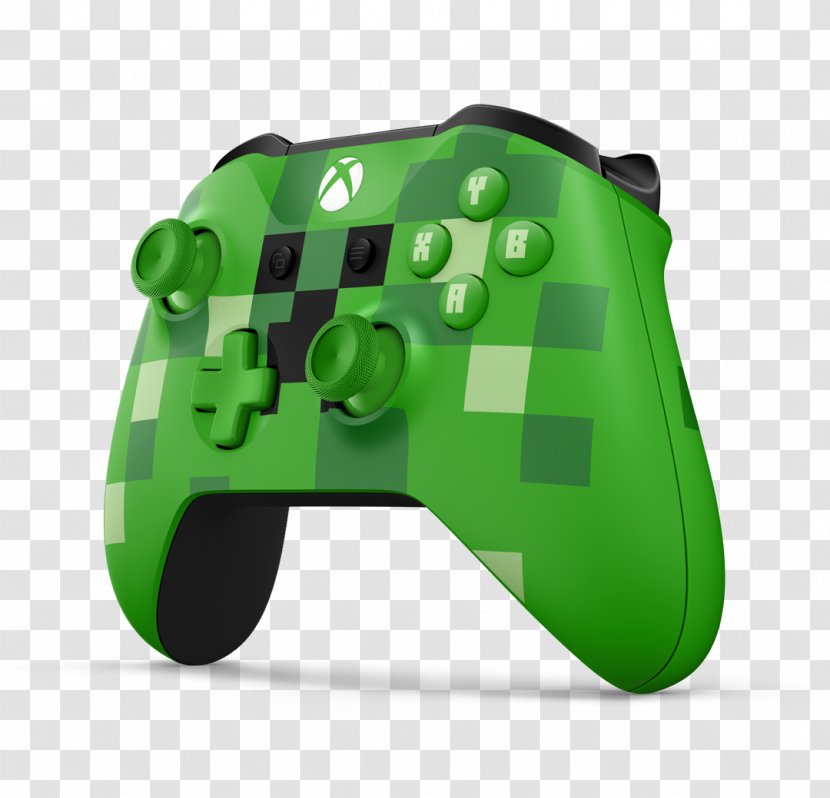 Minecraft Xbox One Controller Kinect Rush: A Disney-Pixar Adventure Microsoft Wireless - Electronic Device - Creeper Transparent PNG