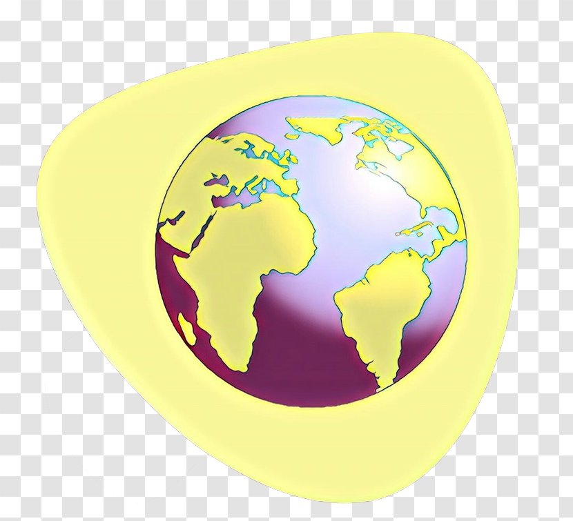 Globe Yellow World Earth Planet - Interior Design Transparent PNG