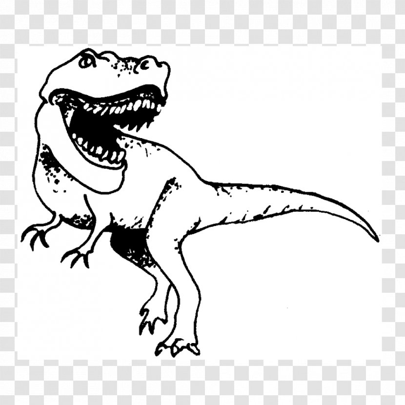 Drawing Line Art Velociraptor - Photography - Rubber Stamp Transparent PNG