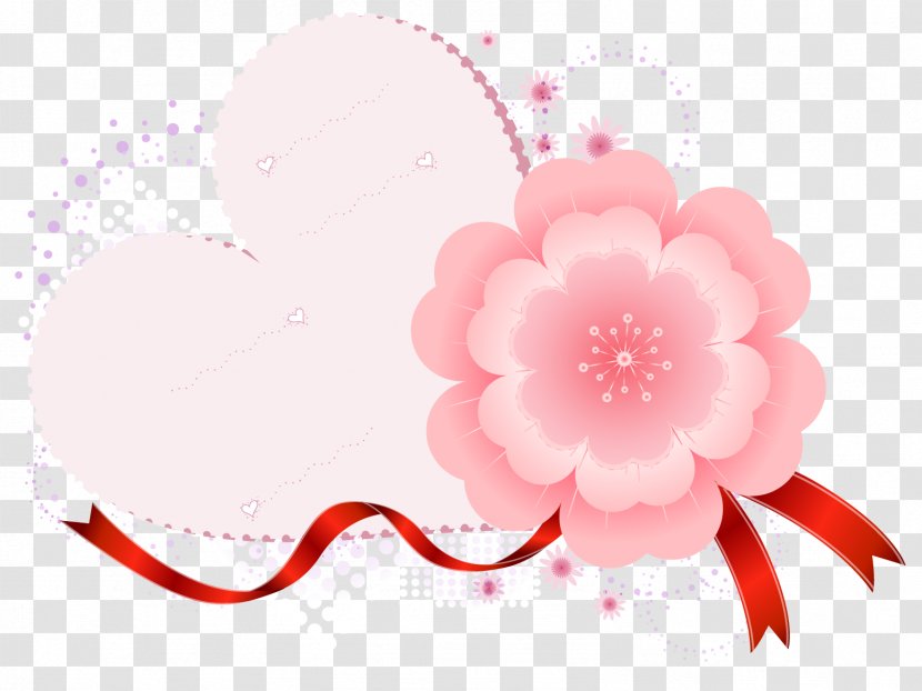 Pink Adobe Illustrator Download - Petal Heart-shaped Tag Transparent PNG