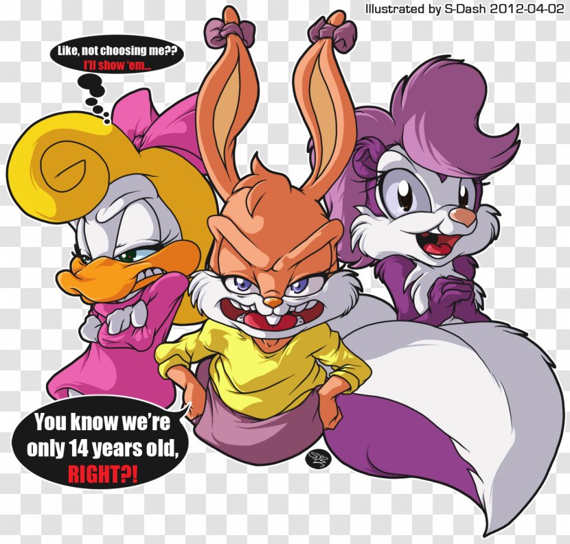 Fifi La Fume Babs Bunny Buster Cartoon Shirley The Loon - Tail - Deviantart Transparent PNG